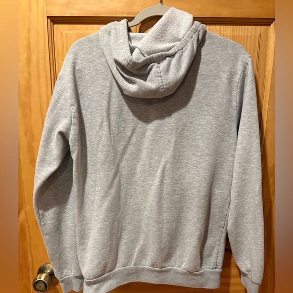 DISNEY Minnie Mouse Heather Gray Embroidered Flowers Bow Hoodie women’s size L - Picture 3 of 9